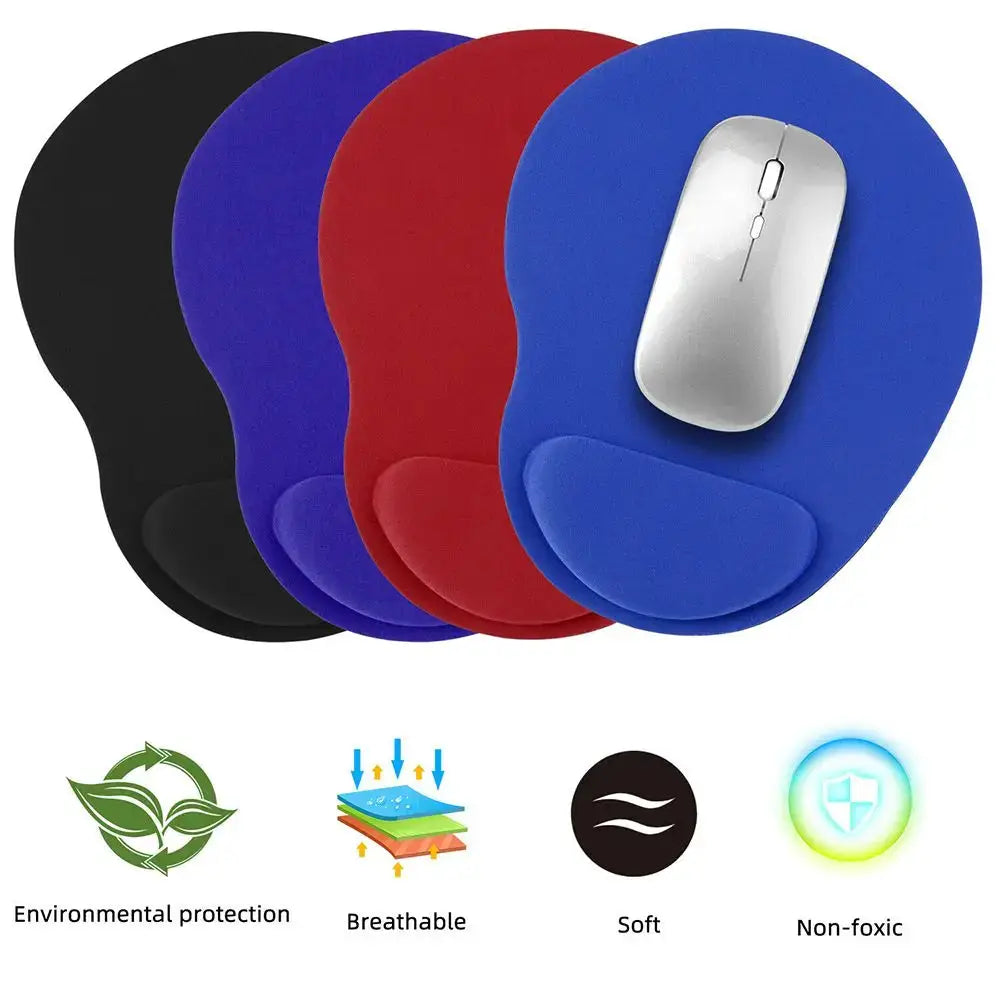 Ergonomic Wrist Rest Mouse Pad With Non Slip Surface Soft Comfort Mat For PC And Laptop Computers
