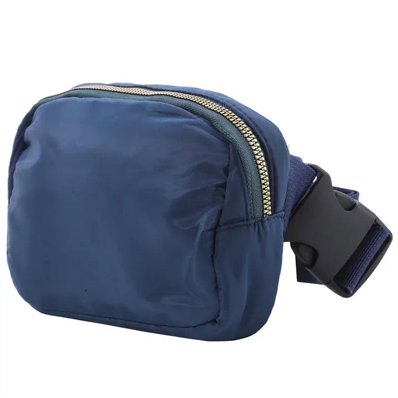 Simples Market blue waist bag with zipper and adjustable strap