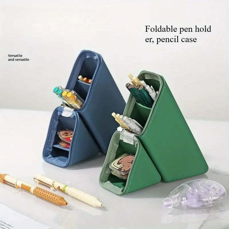 NovaFlex Stylish Silicone Pen Holder Foldable Desktop Organizer For Office And Study Space Saving Desk Accessory