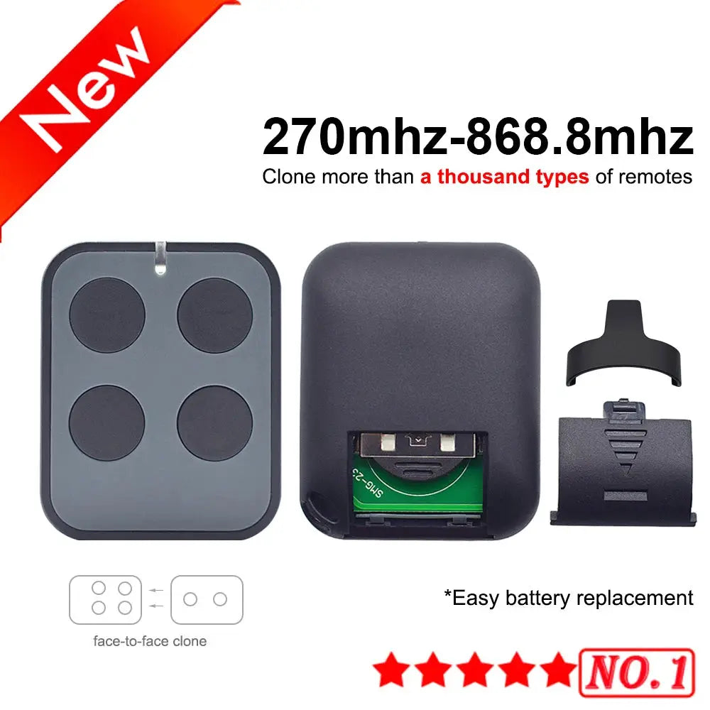 Multifrequency 280 868 MHz Garage Door Remote Universal Gate Opener Duplicator 433 MHz Fixed Rolling Code