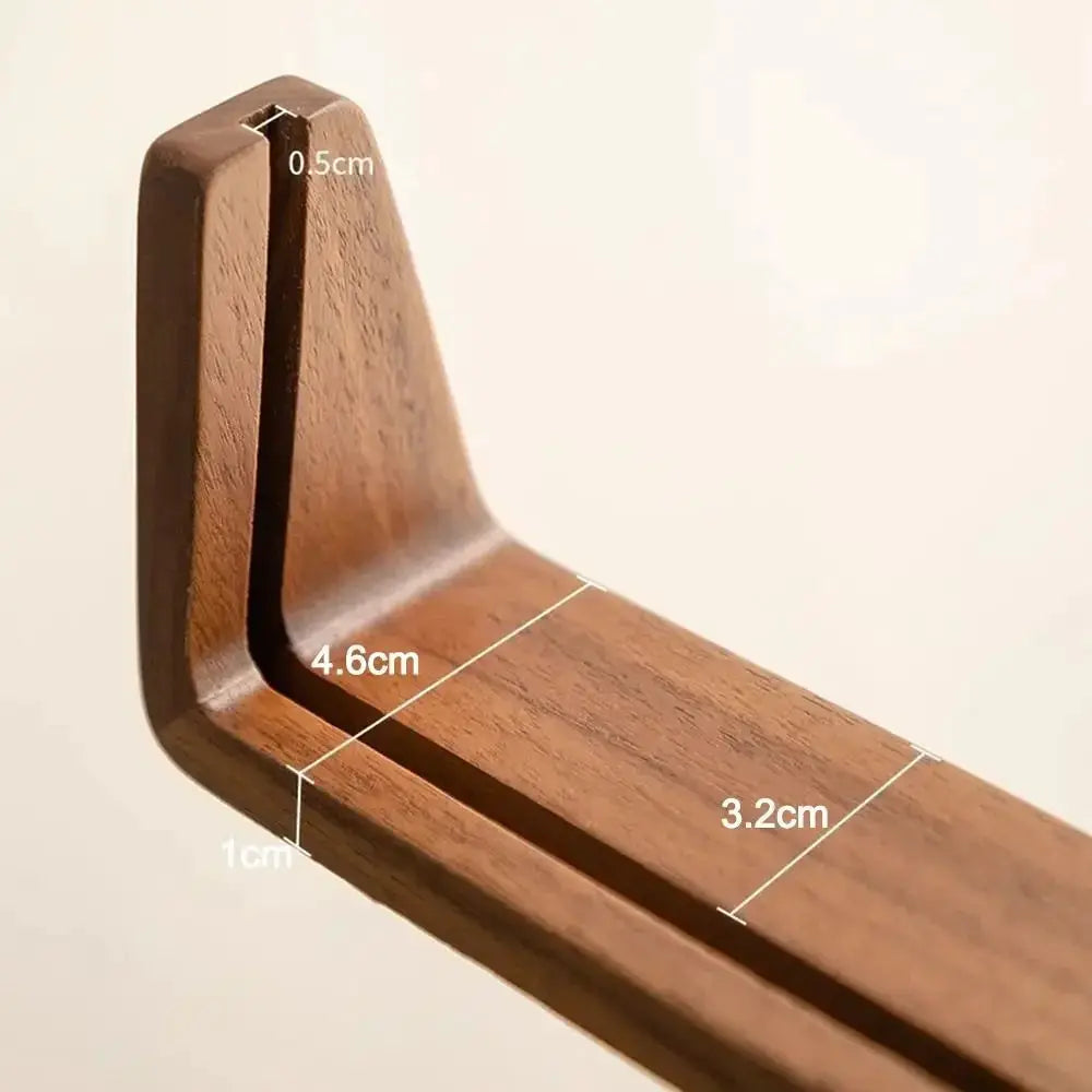 Simples Market Walnut/Beech wooden photo frame with acrylic U-shape for desktop display.