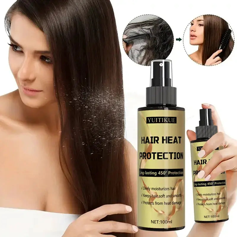 Hair Heat Protection Spray With Long Lasting Shield Up To 450 Degrees Fahrenheit For Moisturized Soft And Smooth Hair