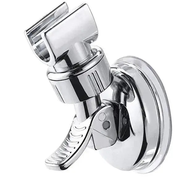 Shower head bracket with strong suction cup, chrome finish, Simples Market.