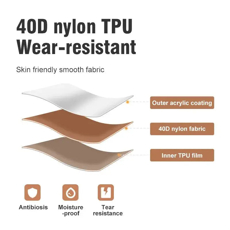 Ultralight self-inflating air mattress with 3-layer TPU build: outer acrylic coating, 40D nylon fabric, inner TPU film.