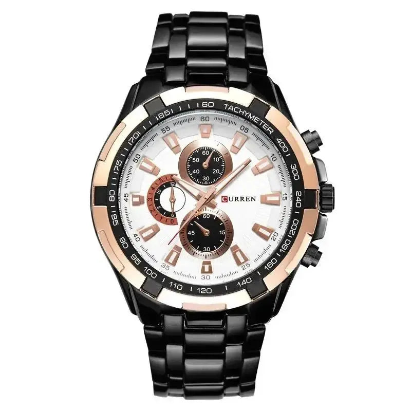 Curren 8023 Quartz Men Watch Water Resistant 3 Bar Stainless Steel Sports Military Wristwatch For Business