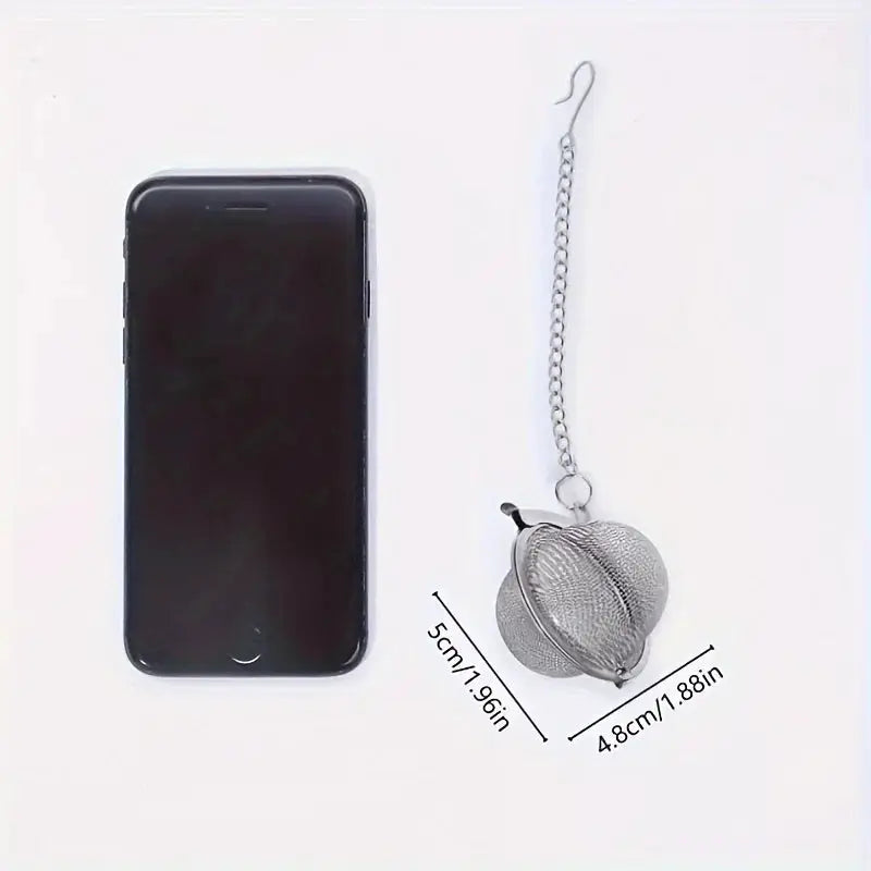 304 Stainless Steel Tea Infuser Filter Ball With Extension Chain Hook For Teas Soups And Broths