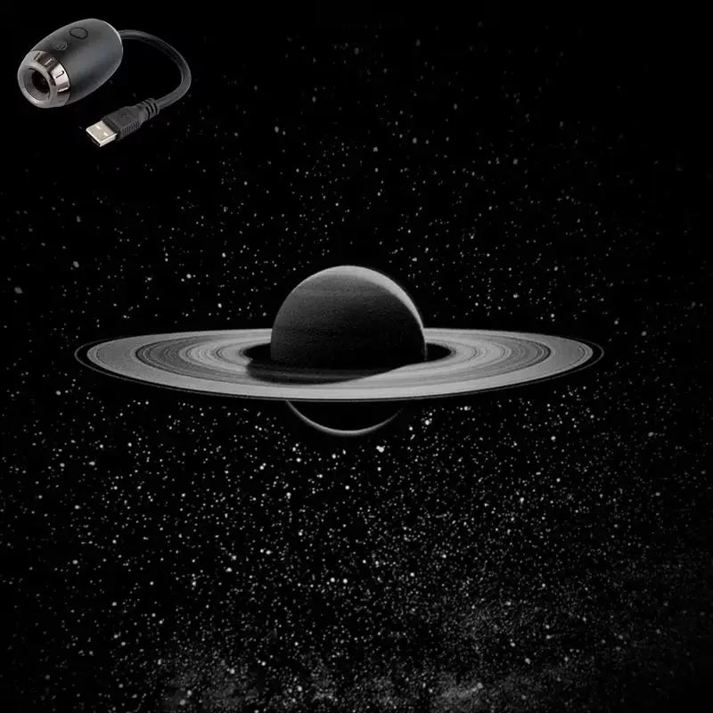 USB Car Atmosphere Projector Light Starry Sky Saturn Galaxy Ambience