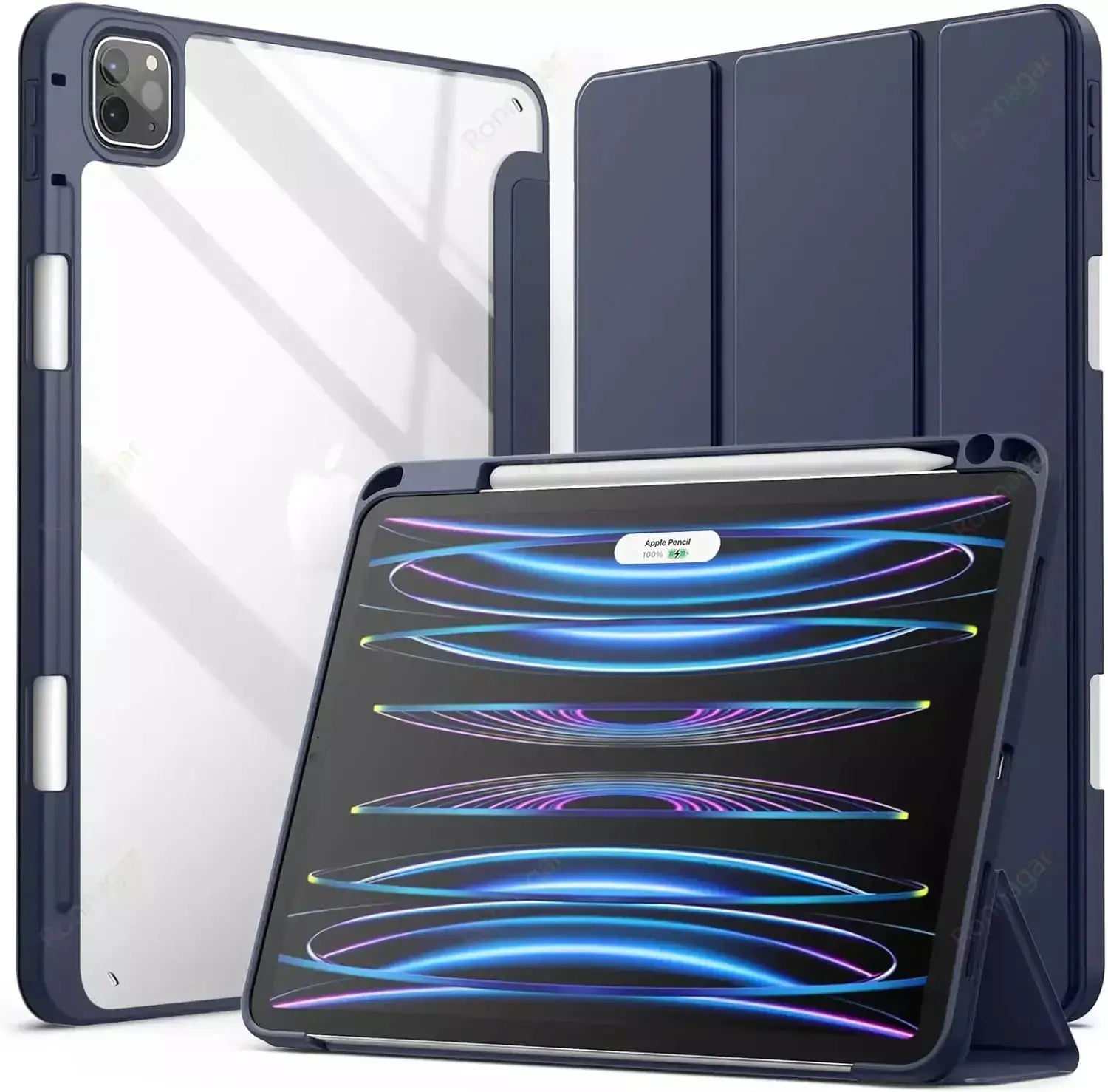 All iPad Models Smart Case With Auto Wake Sleep For Air And Pro Series 2013 Through 2026 Protection Shockproof Dustproof
