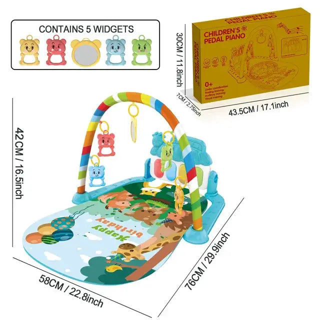 Baby Music Activity Gym Play Mat For Newborn And Infant Crawling Development With Piano Keyboard Toys Gift