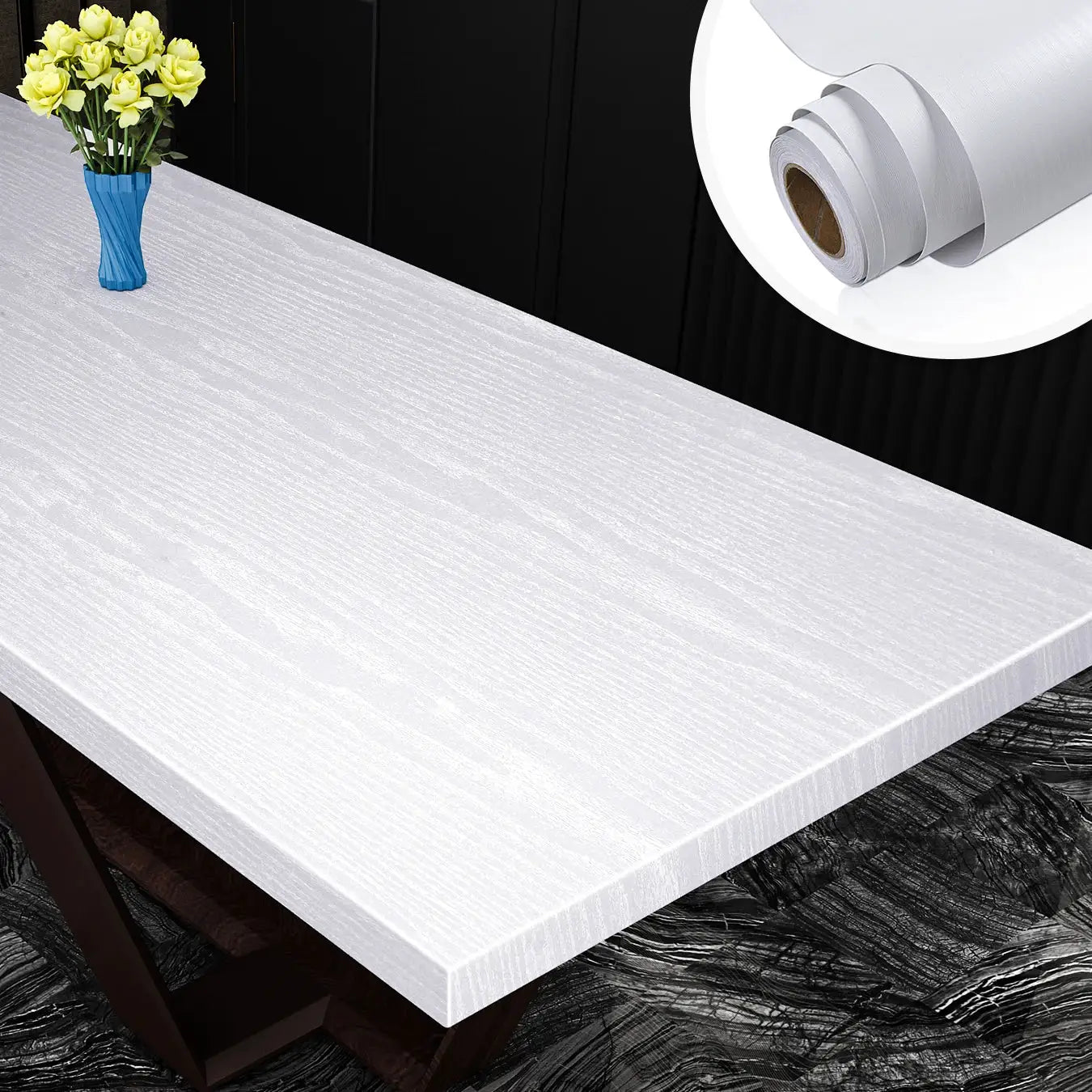 Vinyl Self Adhesive Waterproof Wood Wallpaper Rolls For Walls And Furniture Renovation Film Home Decor PVC - Simples Market