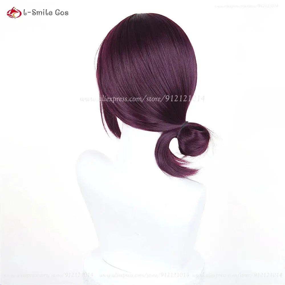 Anime Rezee cosplay wig 45cm purple with choker, Simples Market heat-resistant synthetic hair