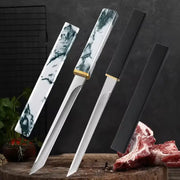Hand Forged Utility Knife for Slicing Meat Fruit Fish Versatile Kitchen Chef Cleaver and Boning Butcher Knife