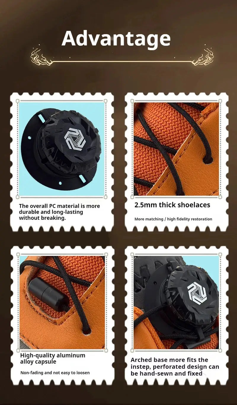 Automatic no-tie black shoelaces for sneakers with swivel buckle dial; 1 or 2 pairs for kids and adults