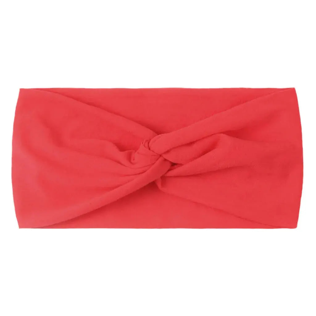 Solid Color Baby Headband for Girls Spring Summer Twisted Knot Design Soft Elastic Hair Accessory Large Size