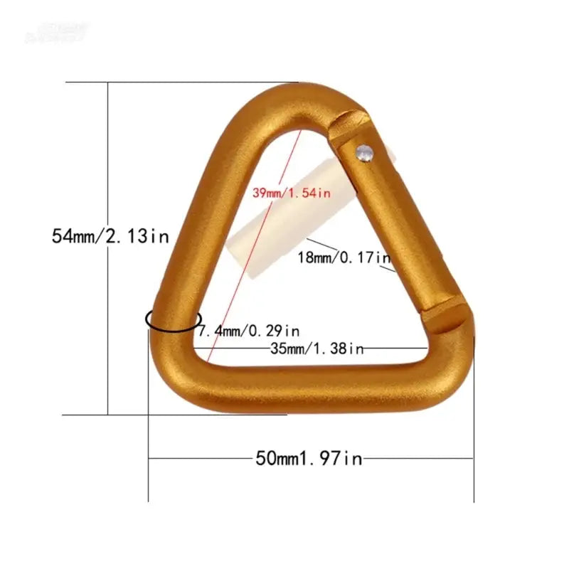 Simples Market aluminum star-shaped spring-lock carabiner clip keychain in gold for backpacks and camping gear