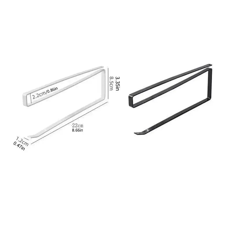 Paper Roll Holder Towel Rack Cling Film Storage Damage Free No Punching Installation Hanging Shelf Kitchen And Bathroom