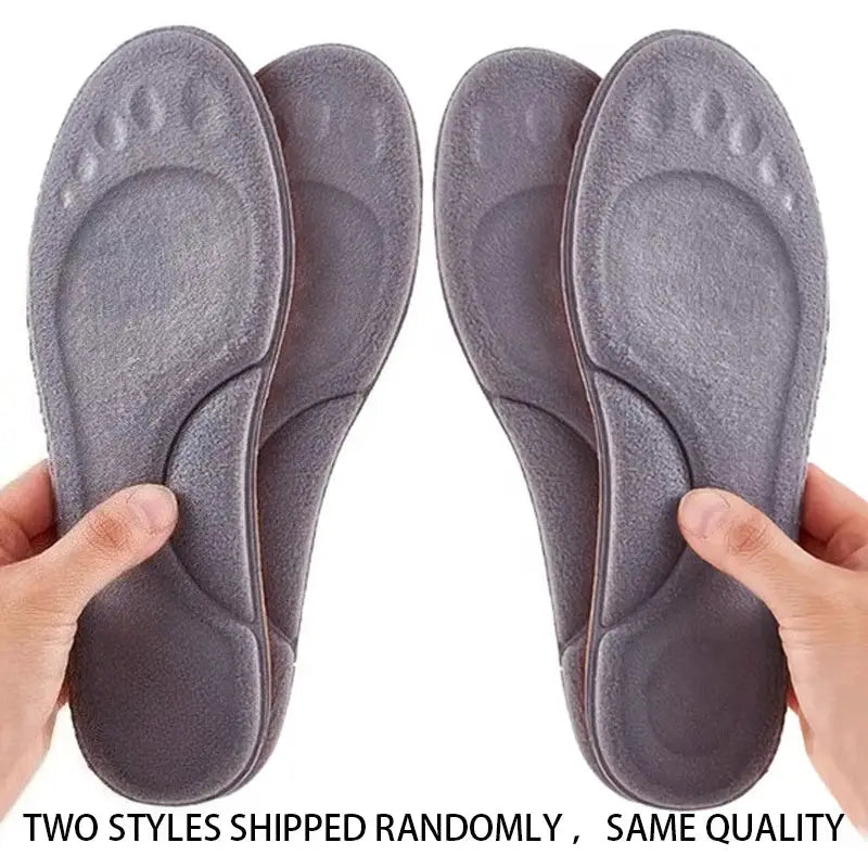 4D Massage Warm Pile Insoles Super Soft Latex Sports Insole With Arch Support For Running And Basketball