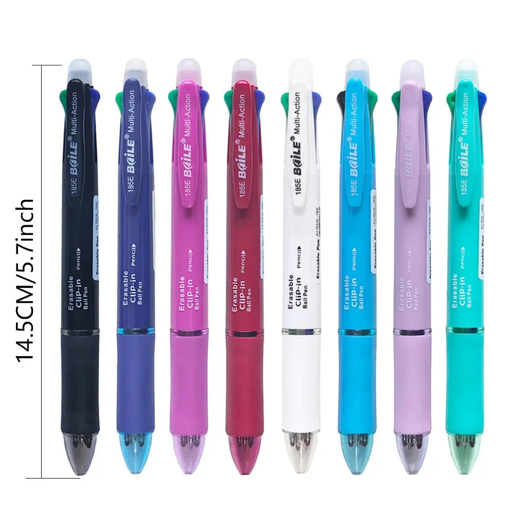 Simples Market 5-in-1 multicolor erasable gel pen set (9 pens) with 4-color replaceable refills