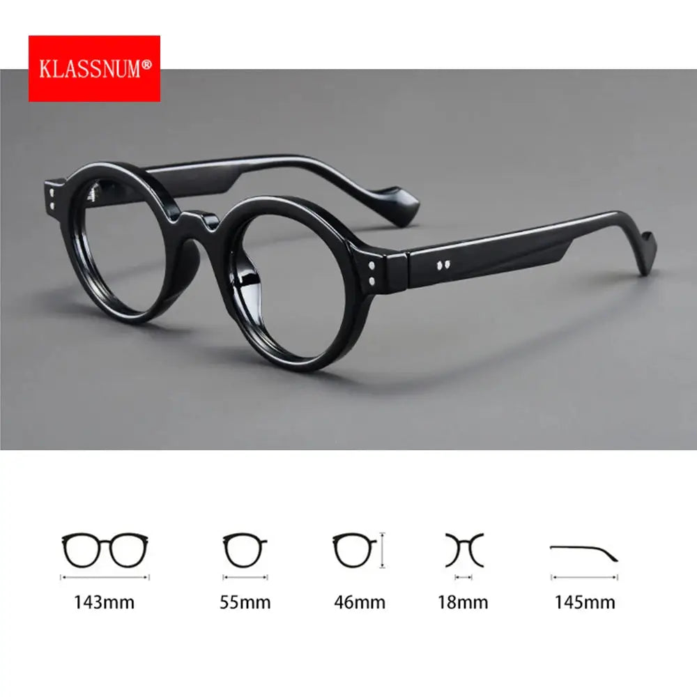 Klassnum Vintage Reading Glasses For Men Small Round Magnifying Lens With Multi Diopter Presbyopia Options 0 To 4.0
