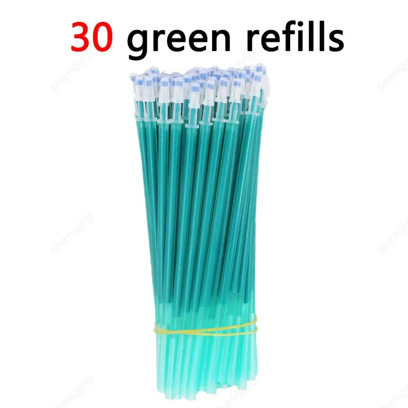 25-pack teal-green erasable gel pens bundle for notebooks and school use