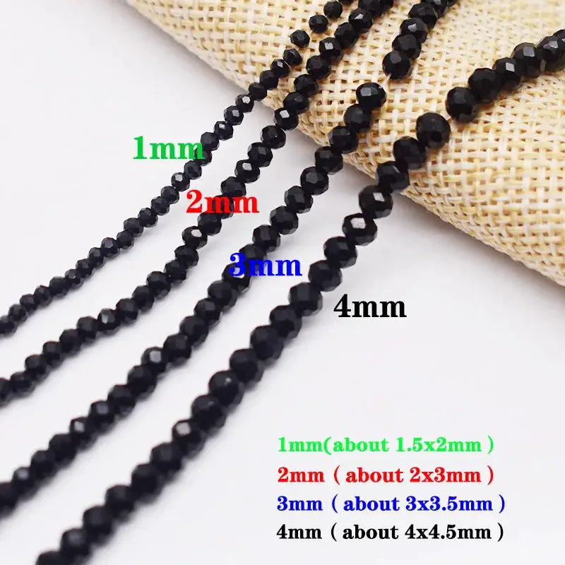 Yanqi Rondelle Crystal Beads 2mm 3mm 4mm Faceted Round Glass Beads for Jewelry Making DIY Spacer Beads