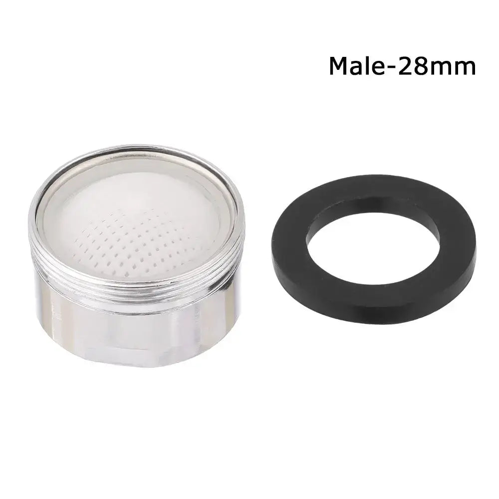 Faucet aerator set, 2-piece chrome with black gasket, 28mm male, Simples Market