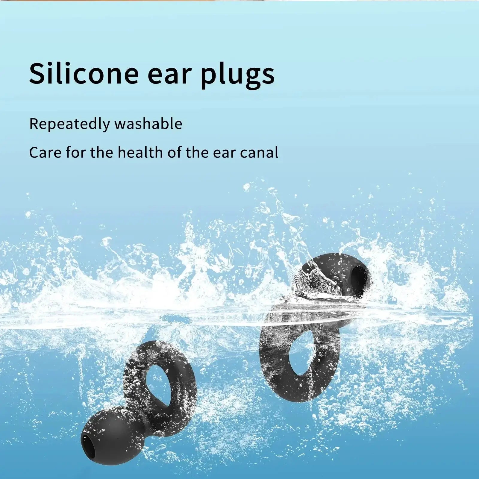 HUAK Quiet Ear Plugs Noise Reduction Reusable Hearing Protection 8 Soft Silicone Ear Tips XS S M L Sleep Swim Work
