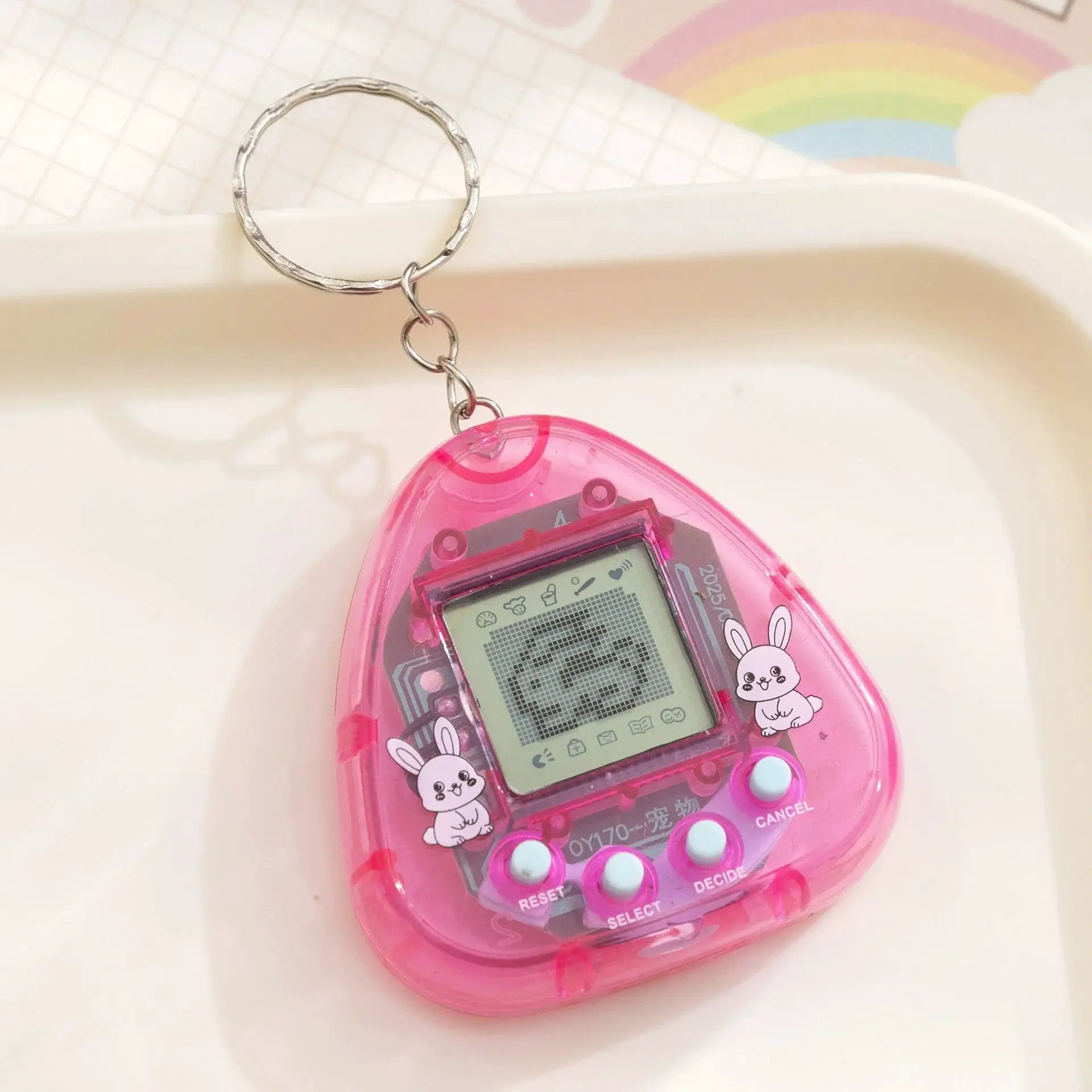 Transparent Electronic Pet Toy With 168 Virtual Pets See Through Case Keychain Nostalgic Retro Pixel Fun