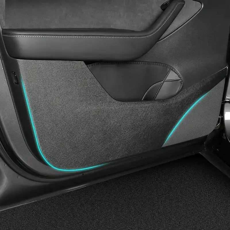 Car door anti-kick pad for Tesla Model Y Juniper leather trim kit, side door protector by Simples Market