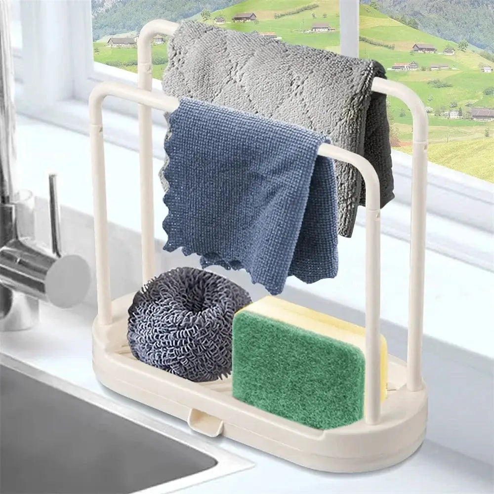 SwiftSavor Kitchen Rag Drain Stand Hygienic Ventilated Drainage Shelf For Sponges And Rags