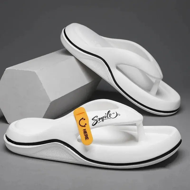 Mens Platform Flip Flops EVA Soft Sole Slippers Non Slip Beach Shoes Outdoor Casual Home Bathroom Slides