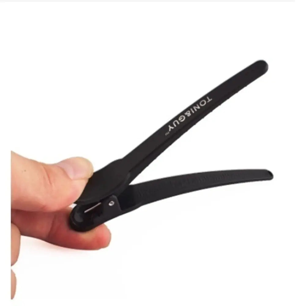 ProHair Salon Alligator Clips 12 Pack Durable Black Plastic Hair Sectioning Clips for Braiding and Styling