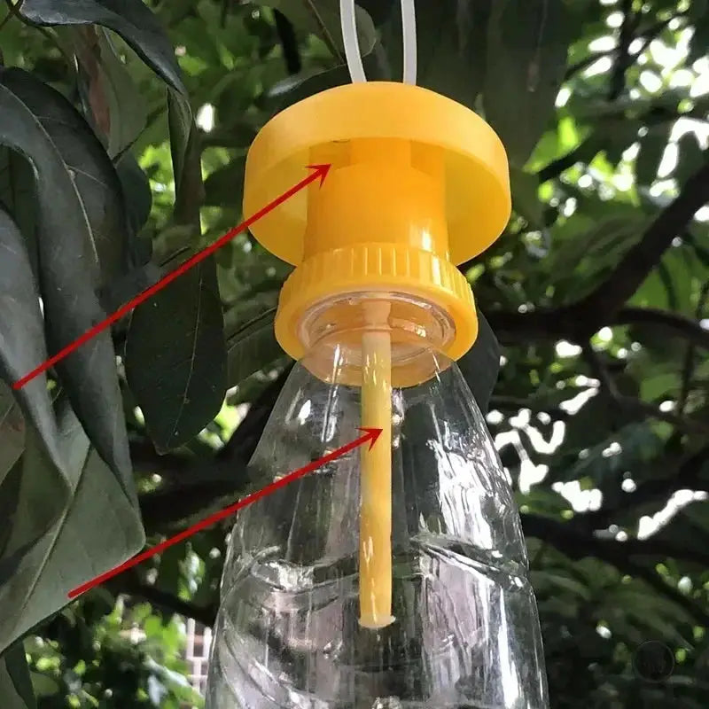 2 Pack Yellow Plastic Fruit Fly Traps For Home And Farm Insect Pest Control 6x6x2 cm