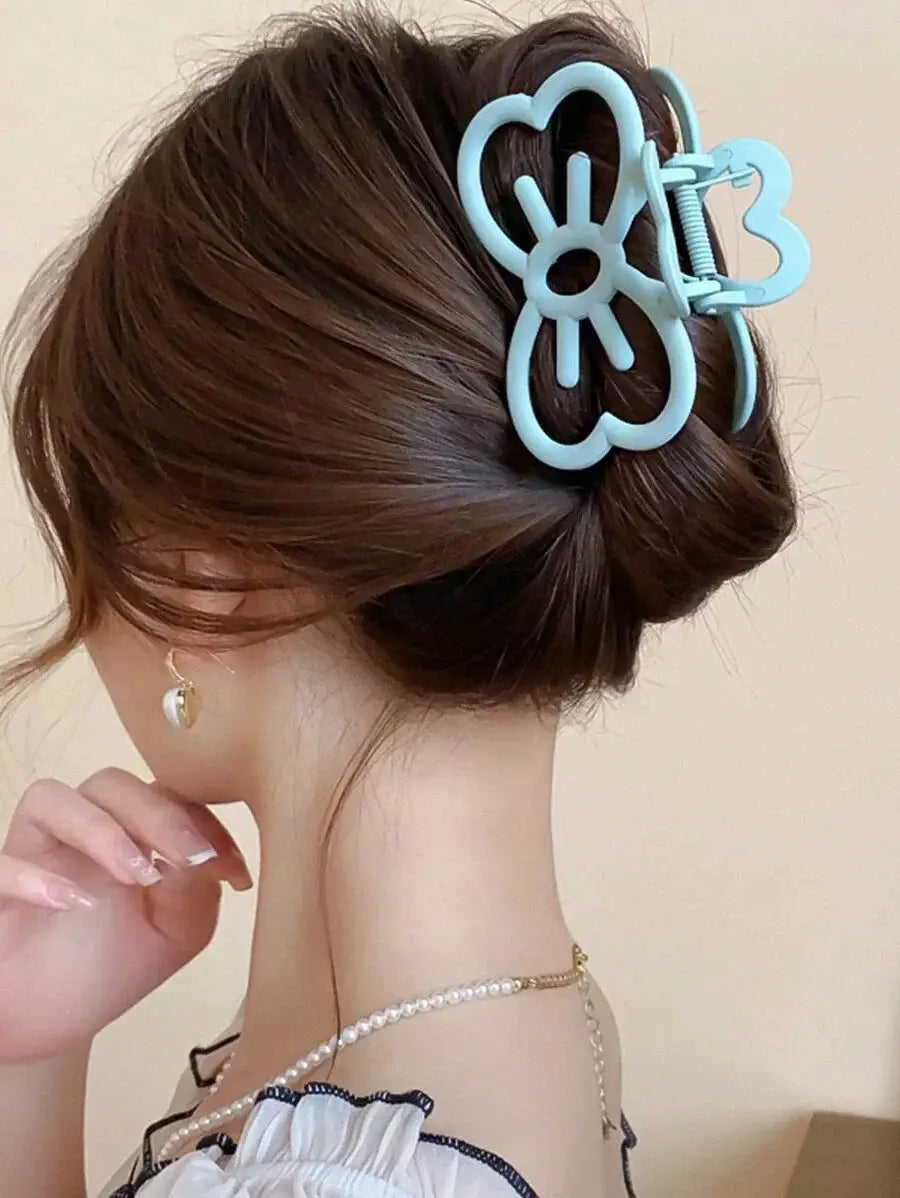 CandyCat Cat Bow Hair Clip Crab Hair Clip Plastic Claw Clip Candy Color Secure Hold For Girls And Women