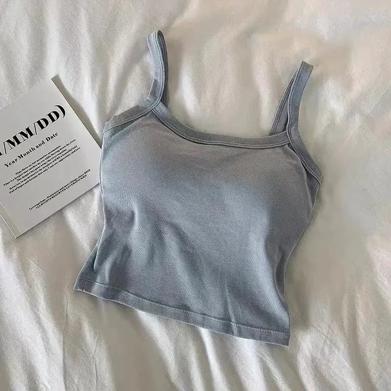 NovaLuxe Women Crop Top Sleeveless Breathable Cotton Poly Knit For Sexy Fit And Everyday Comfort