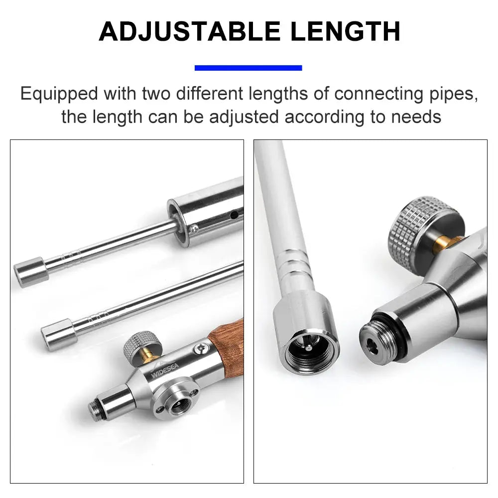 Widesea long-handle flamethrower by Simples Market, detachable stainless steel camping torch with adjustable length