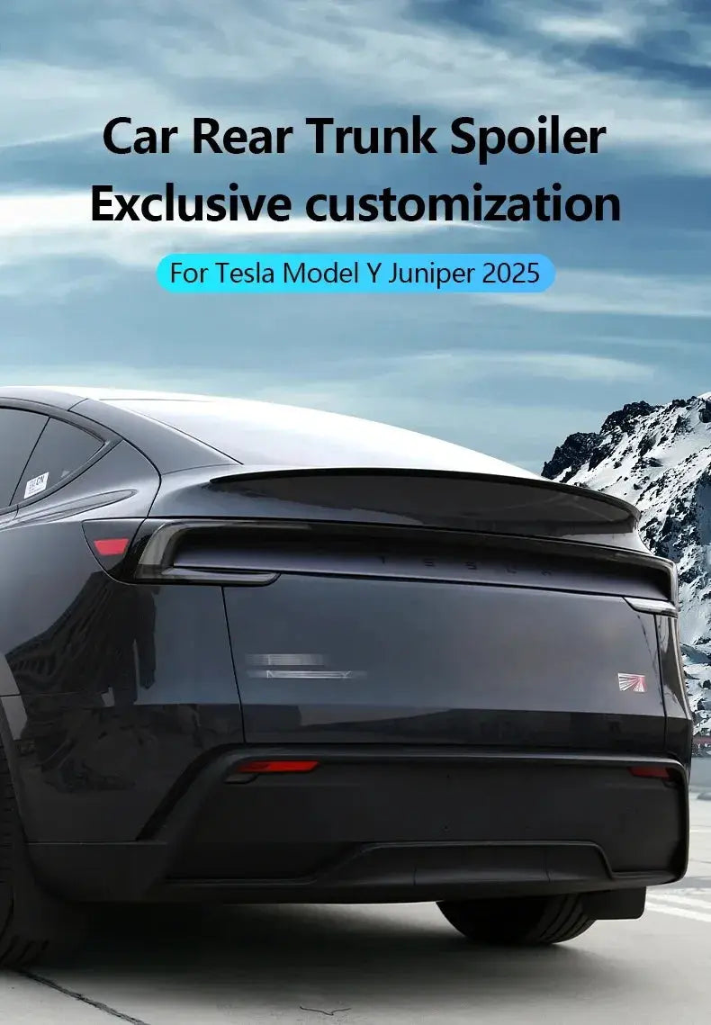 ABS carbon fiber pattern rear spoiler for Tesla Model Y Juniper 2025 by Simples Market
