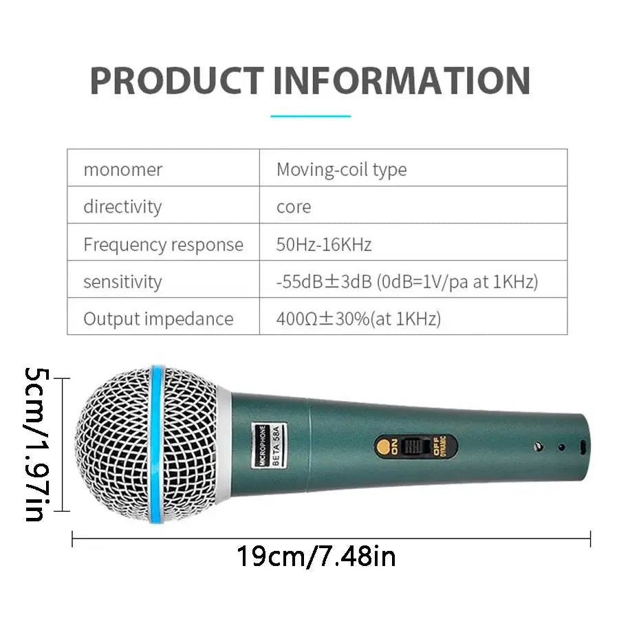 Wired Professional Dynamic Microphone For PC Karaoke And Live Streaming For Gaming Sound Room And Studio Use