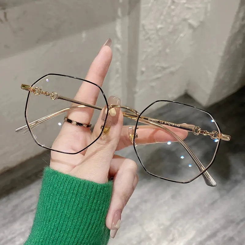 Blue Light Blocking Glasses For Women Metal Frame With Spring Hinges Classic Eyewear Prescription Eyeglasses Frames