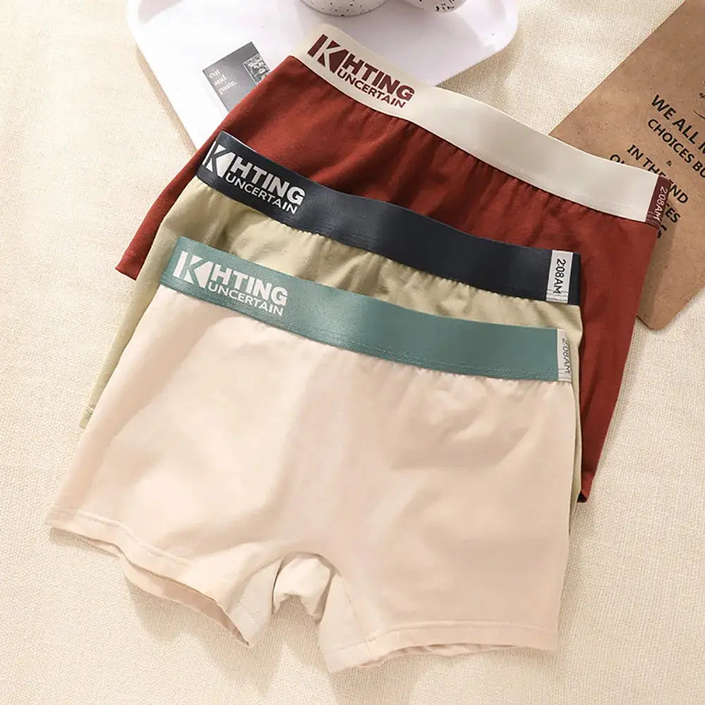 4-pack KHTING women's cotton antibacterial panties with high-elastic waistbands