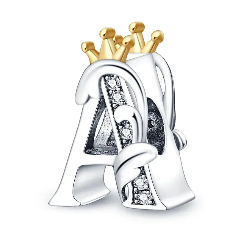 925 Sterling Silver Alphabet Charms A to Z Beads for Women Fit Original Bracelet DIY Jewelry Gift