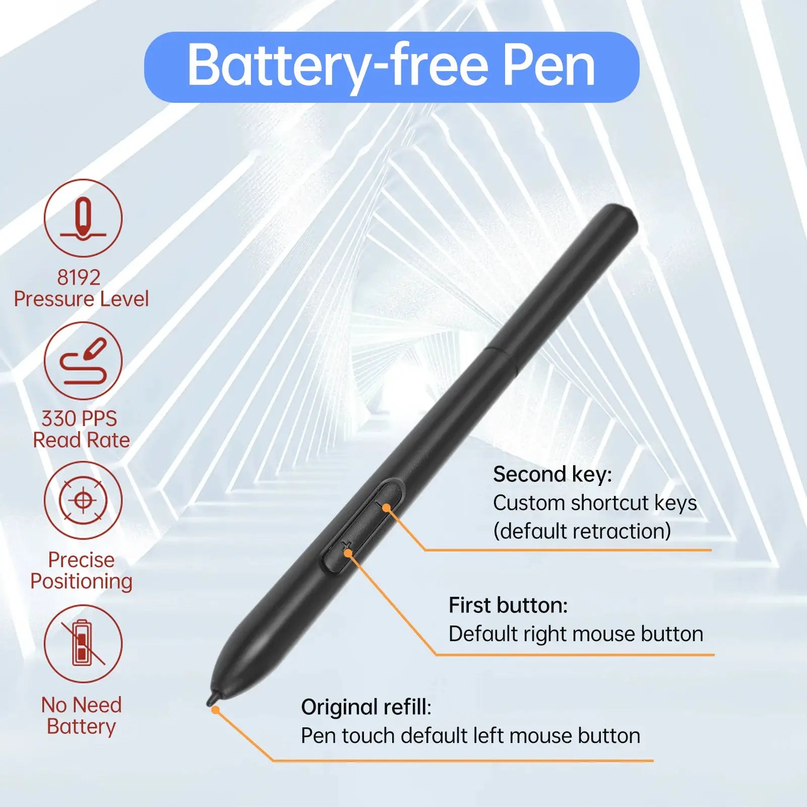 VINSA T1161 graphics drawing tablet with battery-free pen, 8192 pressure levels, 8 nibs by Simples Market