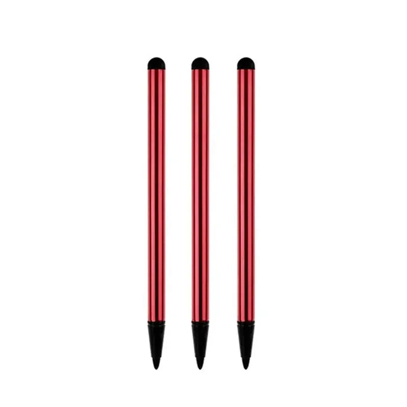 Three red universal dual-use capacitive stylus pens for tablets and phones by Simples Market