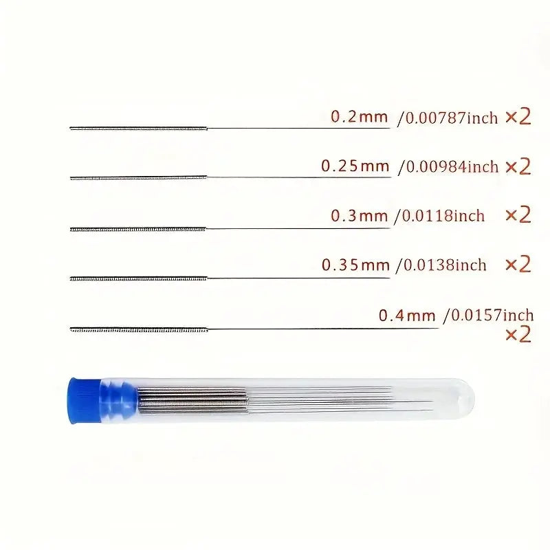 10 Piece Cleaning Nozzle Tool Kit for Windshield Wipers 3D Printer Heads Gas Stove Vents and Showerhead Needle Tubes