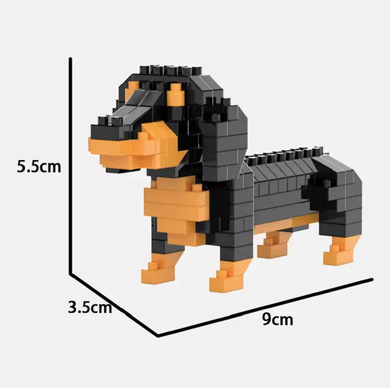 Kids Micro Building Block Dog Toy DIY Assembly Puzzle Set for Education and Fine Motor Skill Development