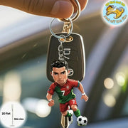 2D Ronaldo Keychain Cristiano Football Pendant Flat Acrylic Ornament