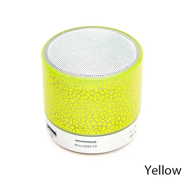 Mini Portable Wireless Bluetooth Speaker With LED Lights Crack Appearance Design Hands Free Hi Fi Audio