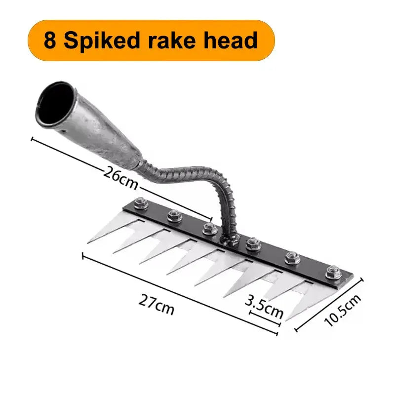 Iron Gardening Hoe And Rake With Five To Eight Teeth For Weeding And Soil Loosening Farm Tool