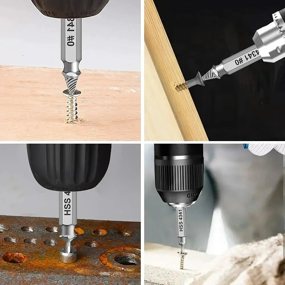 High Speed Steel HSS Drill Bit Screw Extractor Set For Stripped And Broken Screws Quick Removal Kit For DIY Enthusiasts