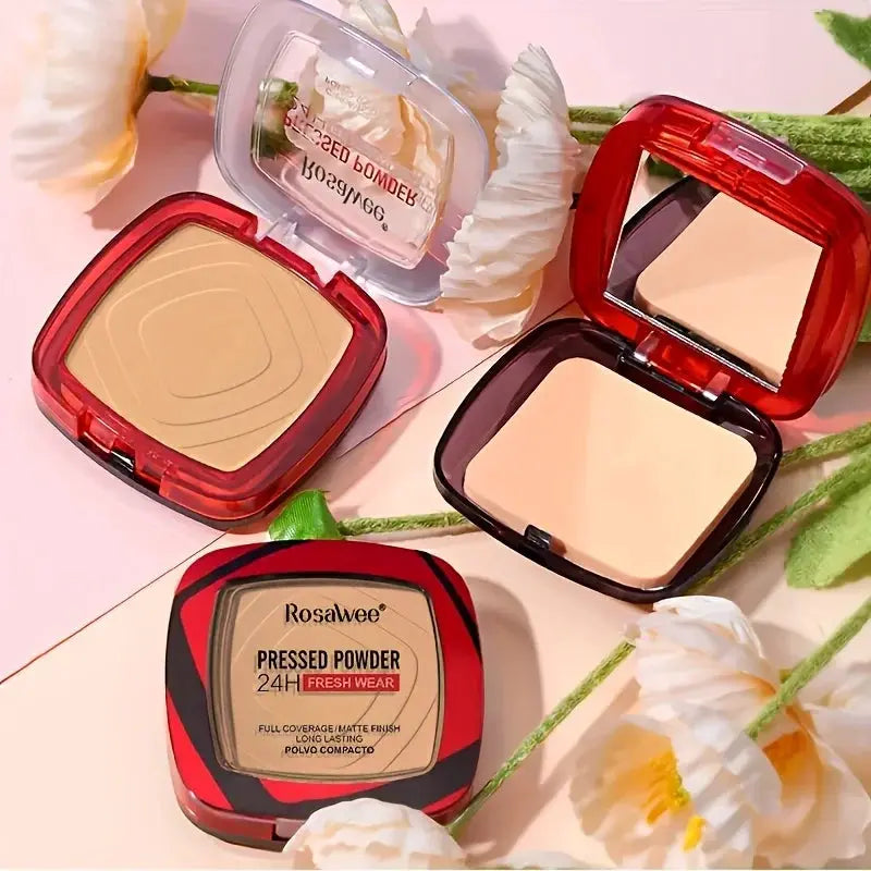 GlowGuard Matte Full Coverage Powder Foundation With Puff Oil Control 24 Hour Fresh Wear For All Skin Types